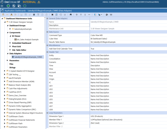 The cube view MD data adapter.